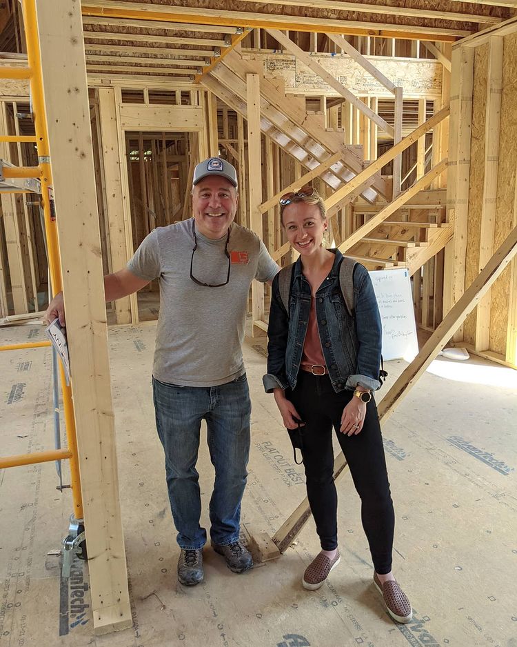 Jeff and Jennifer on a job site